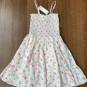 Girls Janie and Jack Smocked Eyelet Dress